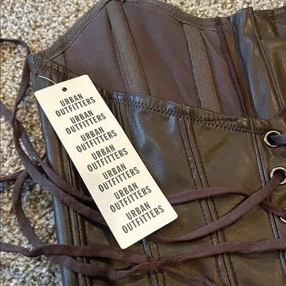 Urban outfitters Brown Leather Corset Top - Picture 5 of 6